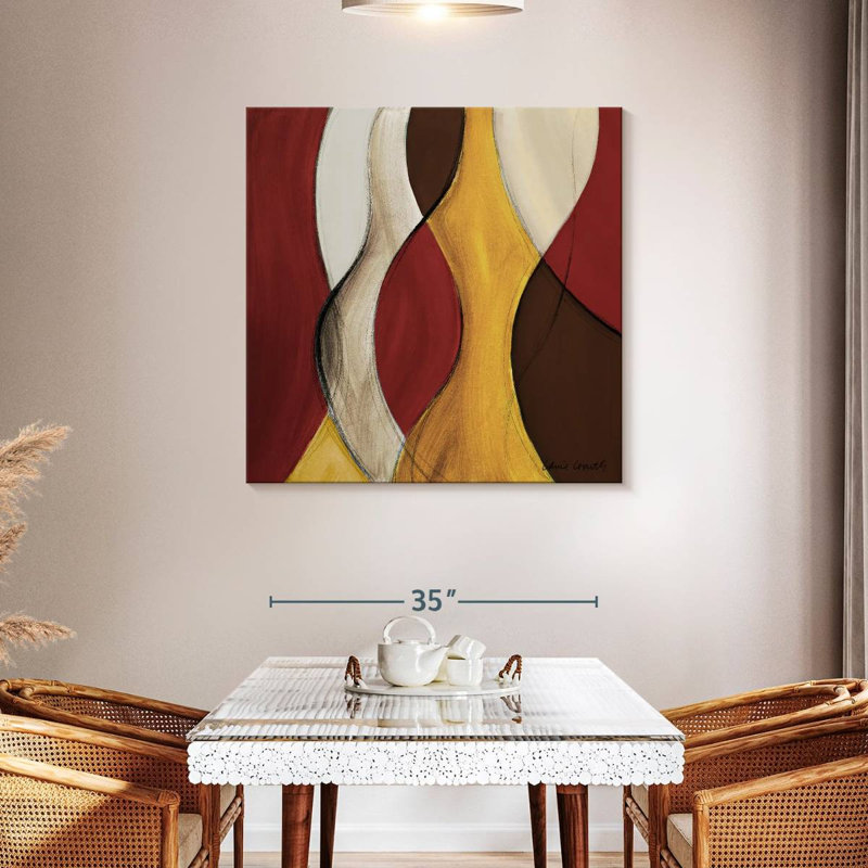 Avery Crimson Coalescence II, 39" H x 39" W