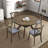 47.24''Round Rubber Wood Dining Table For 4-6 With Wooden Trestle Pedestal Base,Modern Kitchen Wooden Table Dinner Table For Dining Room, Living Room,Oak(1Table)