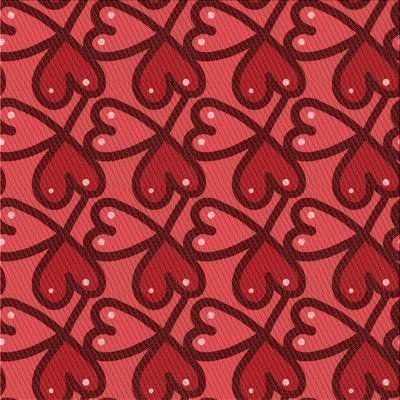 Tapis rouge en laine à motif géométrique