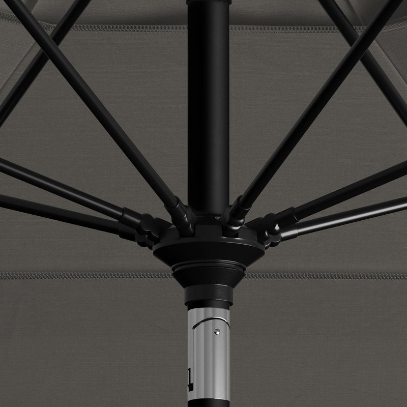 Parasol de marché 132 po Jahnke, Toile gris anthracite Sunbrella®