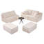 Canapé surdimensionné sans nuage 131 po avec 2 repose-pieds Cloud-76128919-76128913