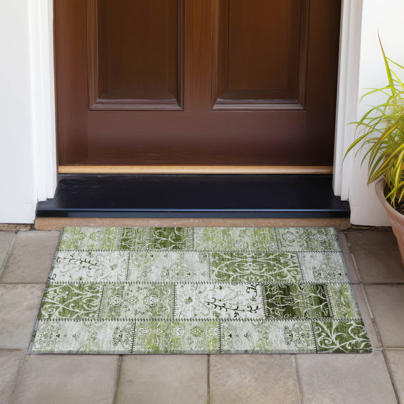 Tapis intérieur / extérieur Milani avec envers antidérapant, Rectangle 1 pi 8 po x 2 pi 6 po