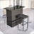 Durable Patio Bar Set, Dark Brown Rattan & Metal, Perfect For Backyard Entertaining