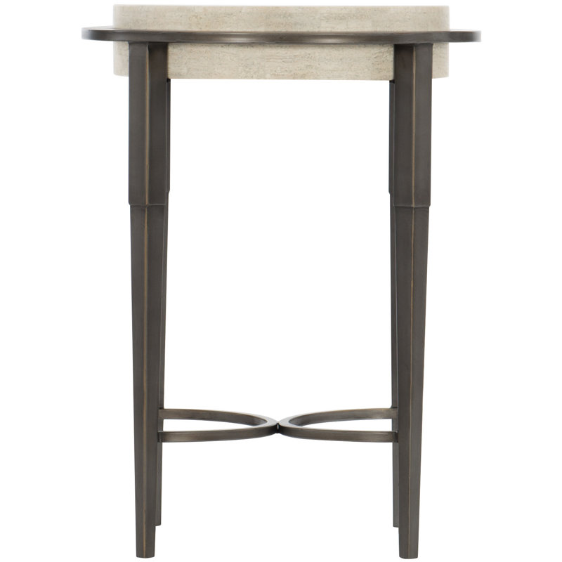 Barclay Stone End Table, 24.13'' H x 18'' W x 18'' D