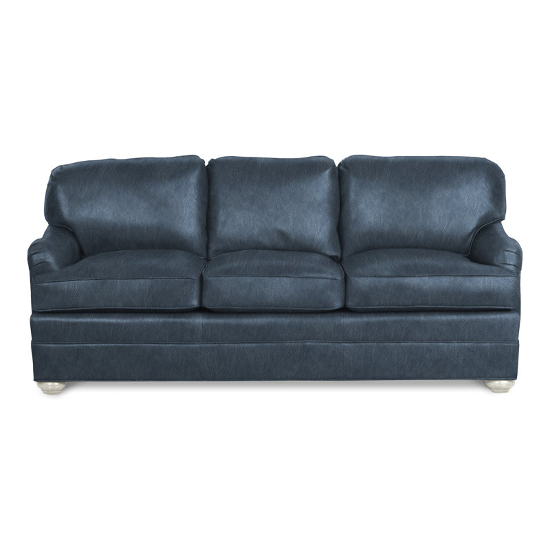 East Lake 82.5" Sofa, Navajo, Saloon Jeans Genuine Leather