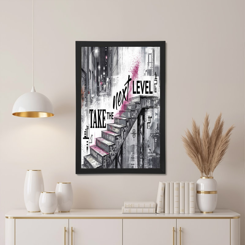 Art mural sur toile, "Prenez le prochain niveau", H 28 po x l 40 po