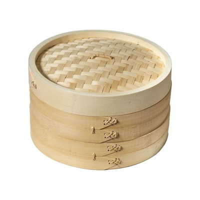 CG INTERNATIONAL TRADING Bamboo Steamer Basket with 10'' Diameter