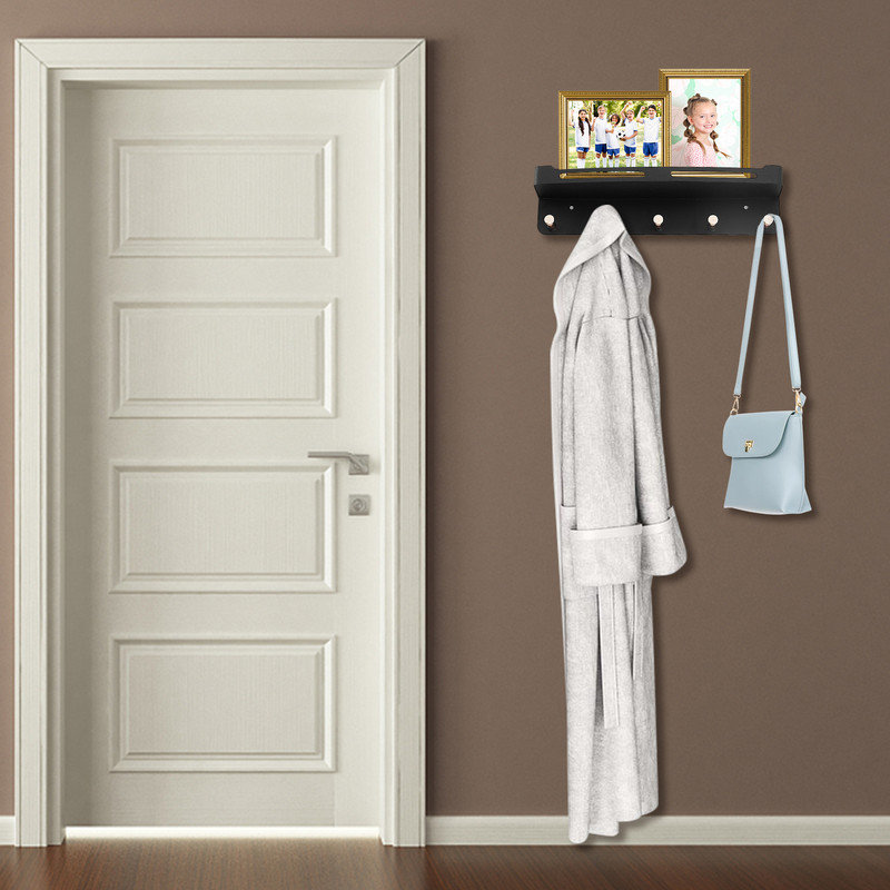 Stainless Steel Wall Organizer with Key Hooks