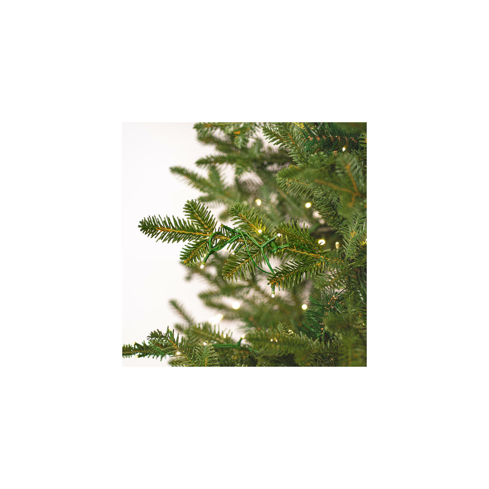 Georgian Fraser Fir Artificial Pre-Lit Christmas Tree, 14', Clear/White