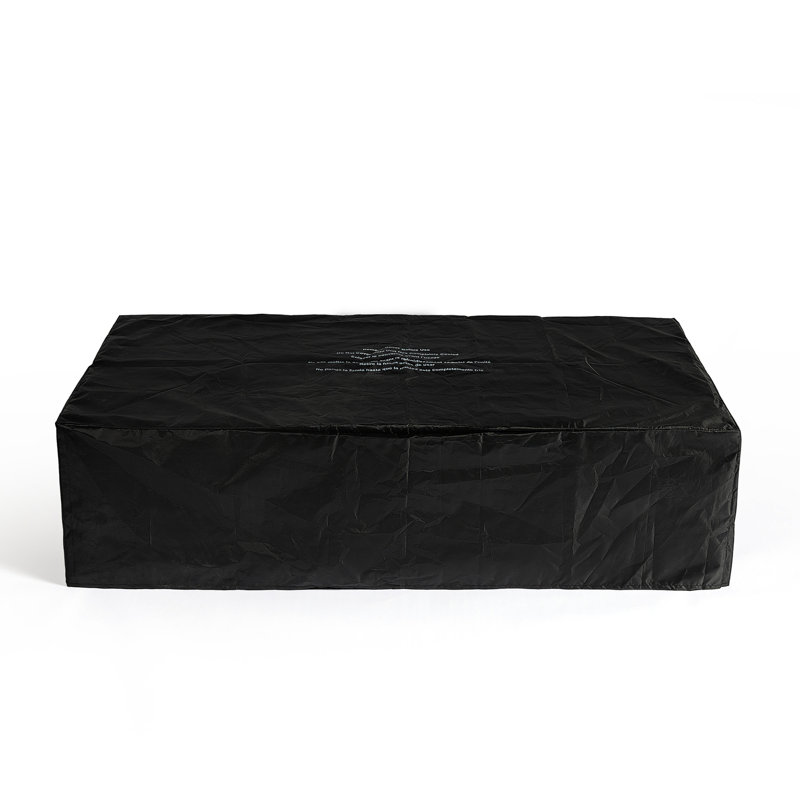 Concrete Propane Gas Fire Pit, 48-Inch Rectangular, 50000 Heat, Easy Operation, Lava Rocks, Cover, Weather- No Assembly Required