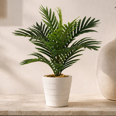 Artificial Potted Foliage Plants 50cm Faux Palm Plant in Pot Liner