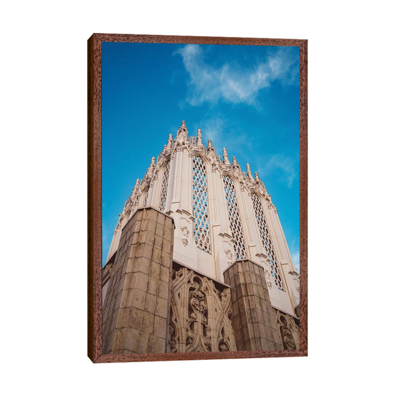 Downtown Los Angeles VI by Bethany Young - Print on Canvas, 101.6cm H x 66.04cm W x 3.81cm D, Classic Brown Wood Framed