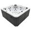 Belfry Bathroom Mintz 220V 6 Person 80 - Jet Acrylic Square Hot Tub with Ozonator in Grey-942518216