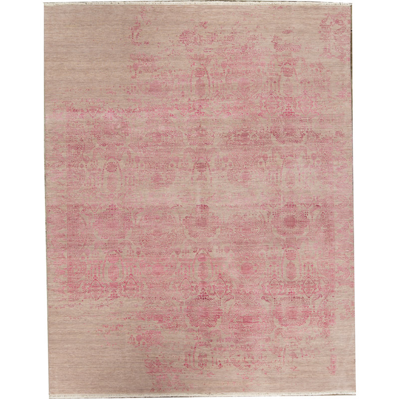 Wool Damask Area Rug