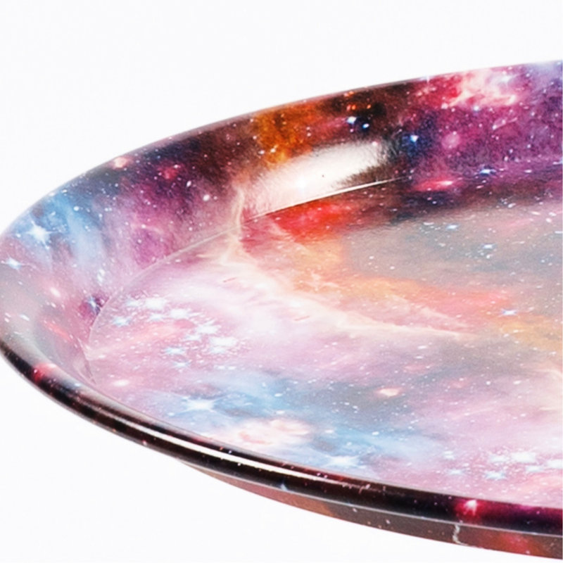 Table de bout moderne en métal, mauve, café rond, art de salon avec plateau, mauve