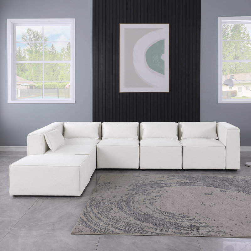Modular Sofa Chenille Fabric,  Simple And Grand, The Seat And Back Is Very Soft. This Is Also A KNOCK DOWN Sofa