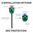 360-Degree Solar Ultrasonic Animal Repeller with Mounting Pole