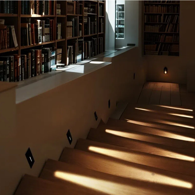 Led Vertical 5Cct Step Lights, Replaceable Magnetic Faceplat Indoor Stair Light, Dimmable, Matte Black