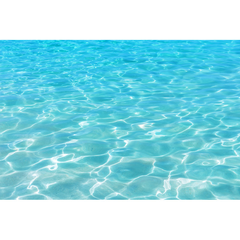 Shining Blue Water Ripple Background by Preto_perola - Wrapped Canvas Print, 81cm H x 122cm W x 3.8cm D
