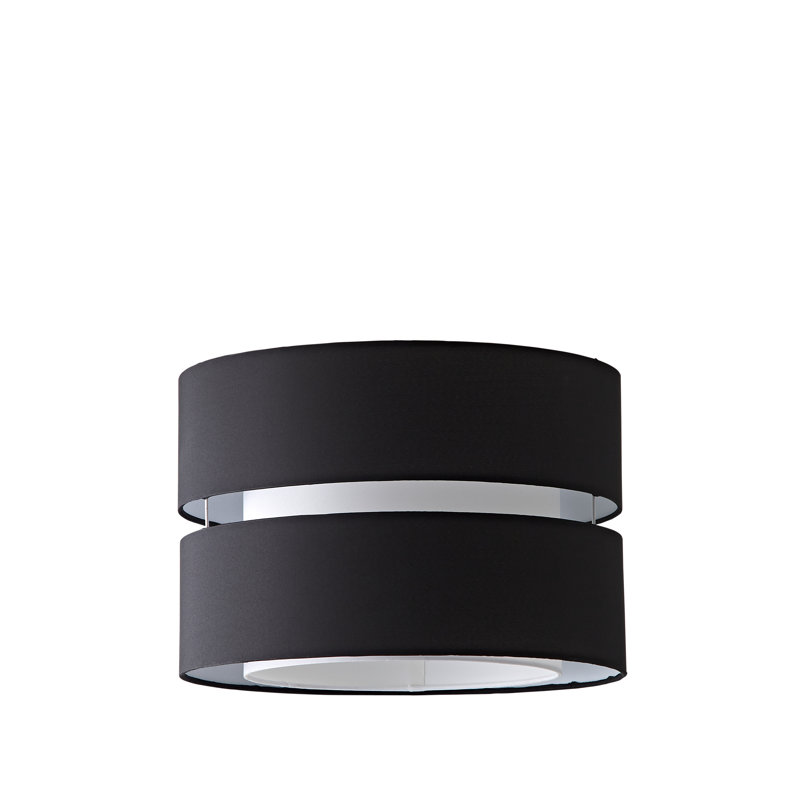 Lynx 24.5 cm H Drum Pendant Shade ( Clip On ), Black
