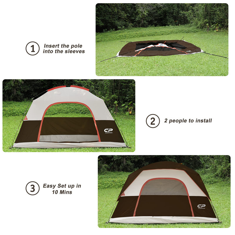 Tente pour 8 personnes, Brun