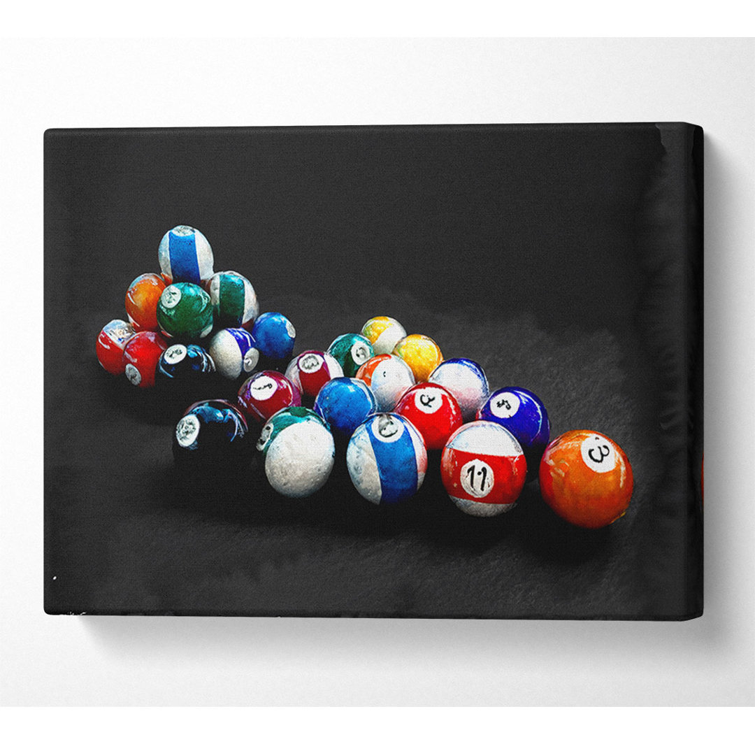 Double Pool Balls - Kunstdrucke auf Leinwand