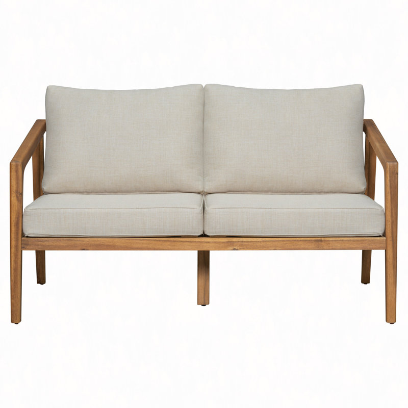 Causeuse d'extérieur en bois d'acacia