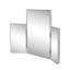 Miroir de salle de bain rectangulaire à trois volets ajustable en alliage d'aluminium à fixation murale à trois volets l 30 po x H 20 po Orthos-2055233