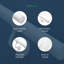 Stair Railing Handrail 3600 Mm | For Indoor Stairs Matt White | Kit Contains 3 Handrails And 4 Handrail Brackets