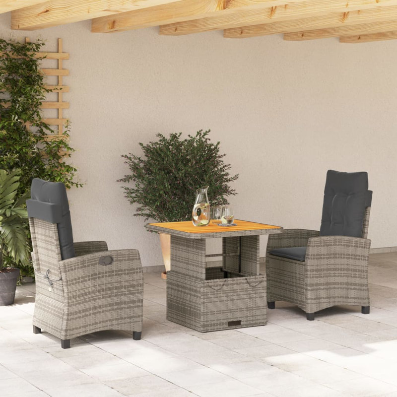 Ensemble repas avec coussins Red Barrel Studio®, Table d'une longueur de 31,5 po, 2
