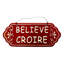 Enseigne rustique bilingue