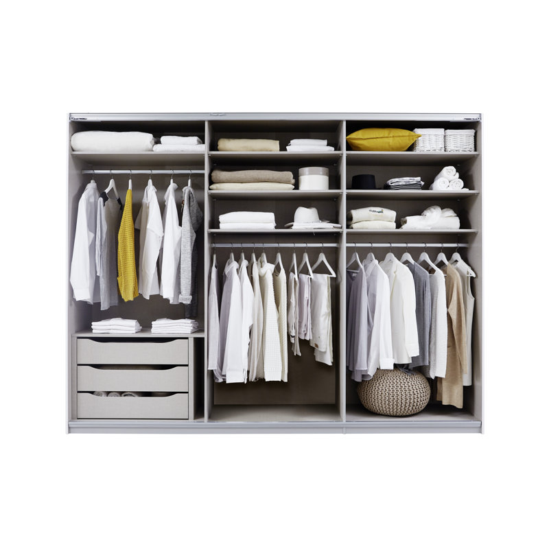Quito 3 Door Manufactured Wood Wardrobe, Premium
