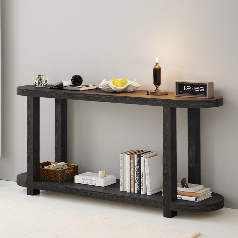 Console de 63 po pour le vestibule, Noir