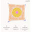 Coussin décoratif avec formes abstraites 18 po x 18 po Sunrays Shapes