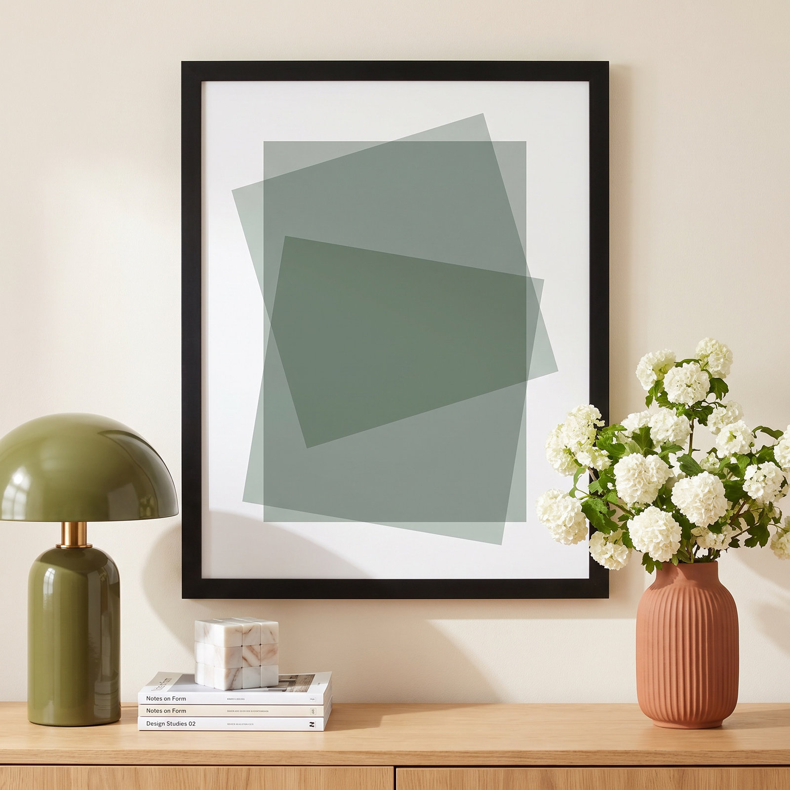 Kami "Sage" Print by Jacques Pilon, Black Framed Paper, 38" H x 30" W