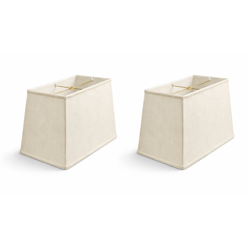 Royal Designs, Inc. Abat-jour rectangulaire BSO-756-16WH-2 (7 x 14) x (9 x 16) x 11, blanc, paquet de 2, Blanc