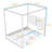 Queen Upholstered Canopy Bed with Headboard
