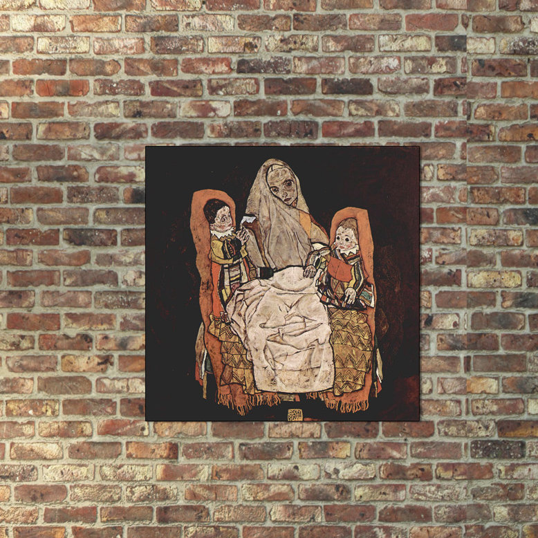 Egon Schiele - Wrapped Canvas Painting, 50cm H x 50cm W x 1.8cm D