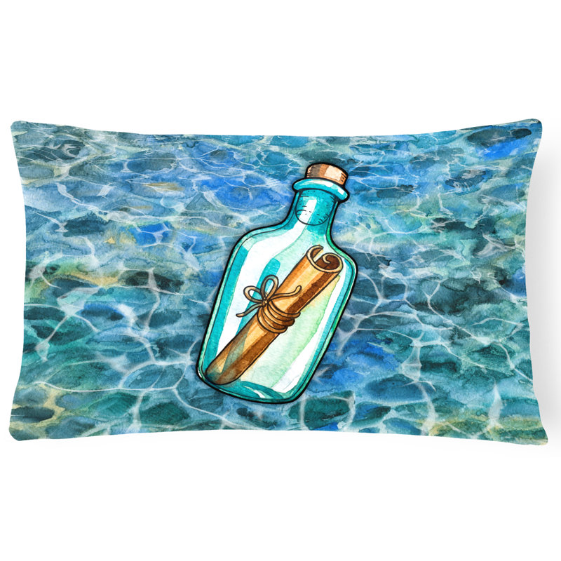  Coussin message dans une bouteille