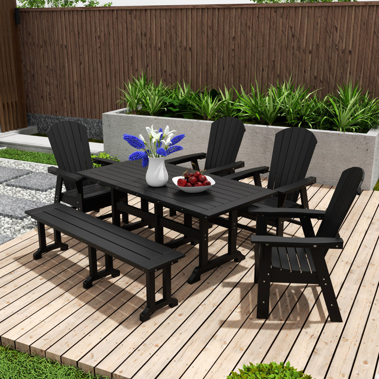 Arnone 6 - Person Patio Dining Set with Rectangular Table