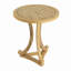 Table d'appoint ronde en bois - Table de bout élégante à base courbée pour le salon, la chambre à coucher ou le patio