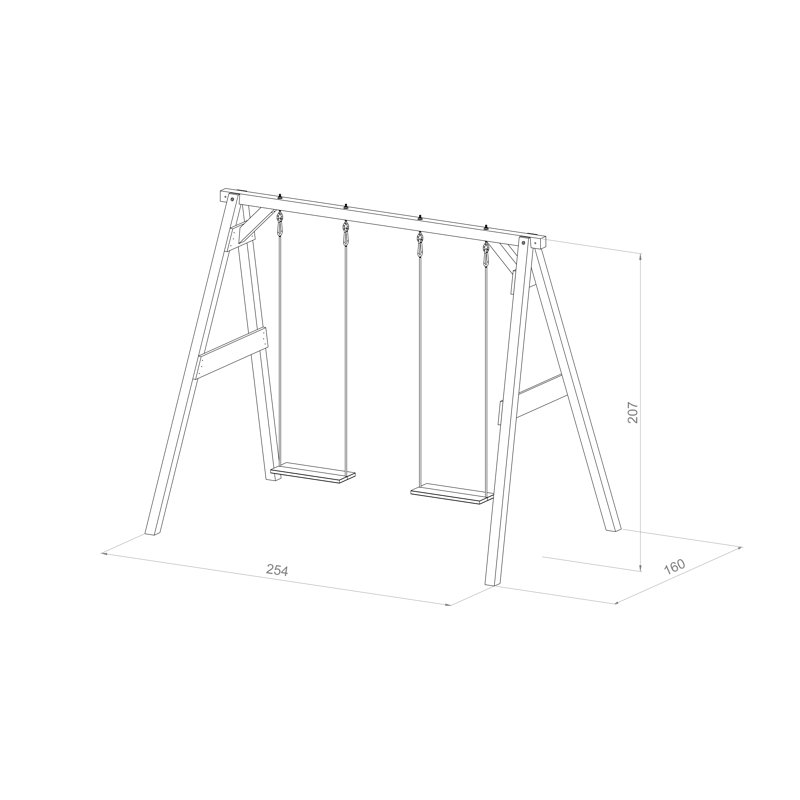 AXI Hemlock Swing Set with 2 Swing(s), Brown