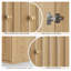 Armoire de salle de bain murale à double porte avec rainure et rangement