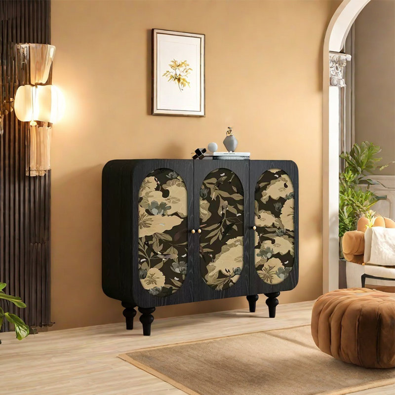 American style art multi-layer storage sideboard, Noir, noir, noir, noir