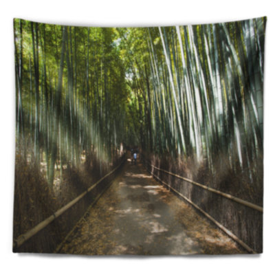 Voie large en tapisserie de bambou