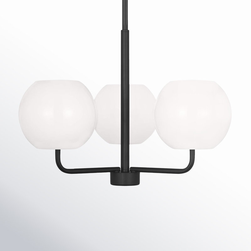 Lustre 3 lumières Jorund, Noir mat, Non