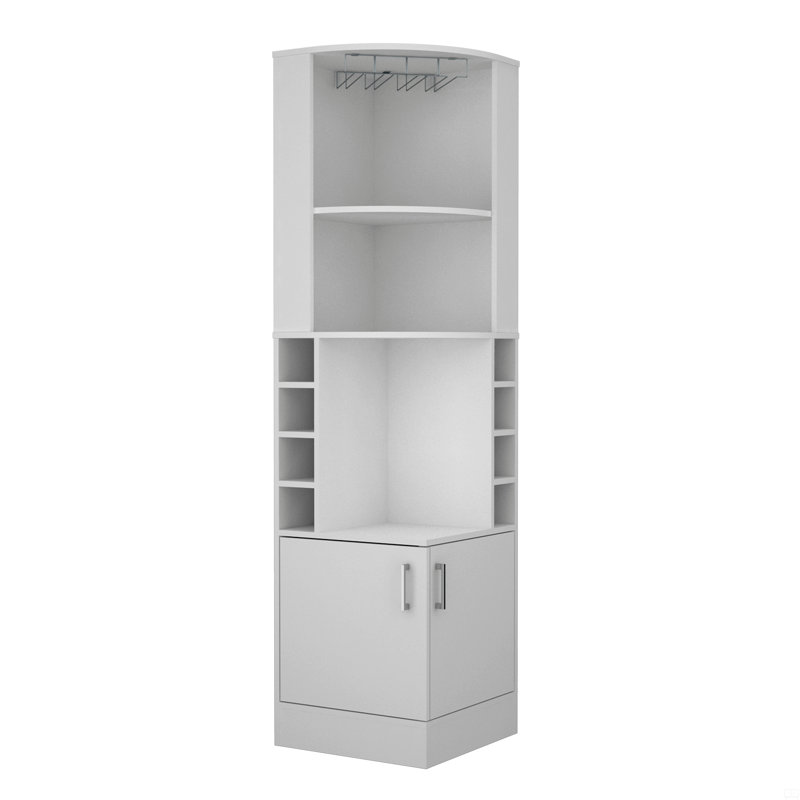 Armoire de bar d'angle, Blanc