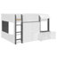 Lit mezzanine double avec maisonnette et rangement-1320845186