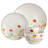 Winston Porter Wildflower Meadow 16 Piece Stoneware Dinnerware Set in White and Multi