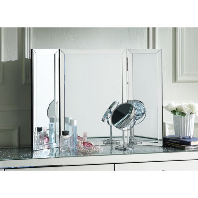 Miroir de coiffeuse à trois volets Tanith